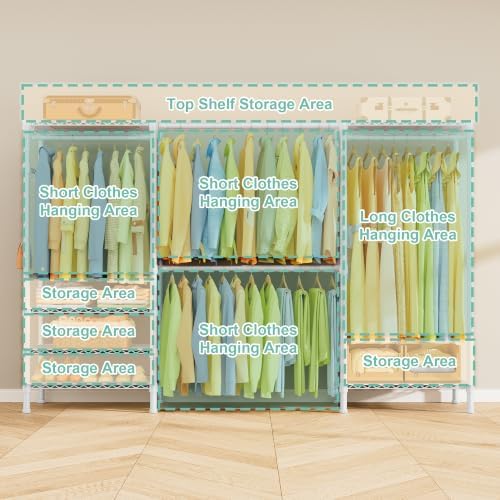 semhor e06 expandable heavy duty clothes rack for, package contents