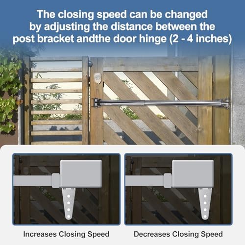 tb200 hydraulic gate closer, durable automatic gate closer showing dimensions