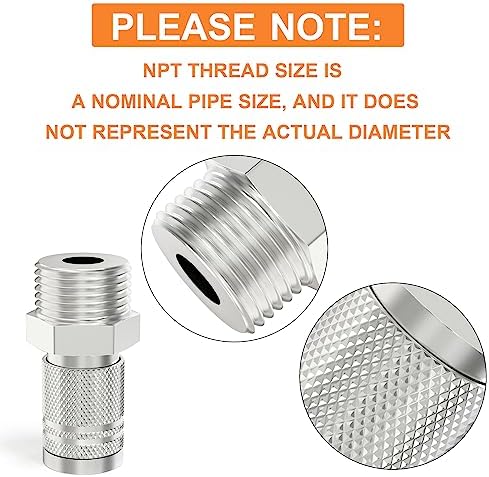 gasher 10pcs 3/4-inch male industrial coupler,1/4 basic flow, package contents