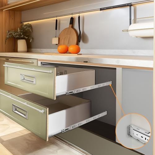 probrico 10 pairs 22 inch rear/side mount drawer on a desk or shelf