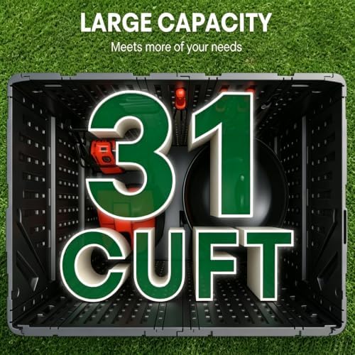 outdoor storage cabinet waterproof 31 cu.ft with lockable, view 9