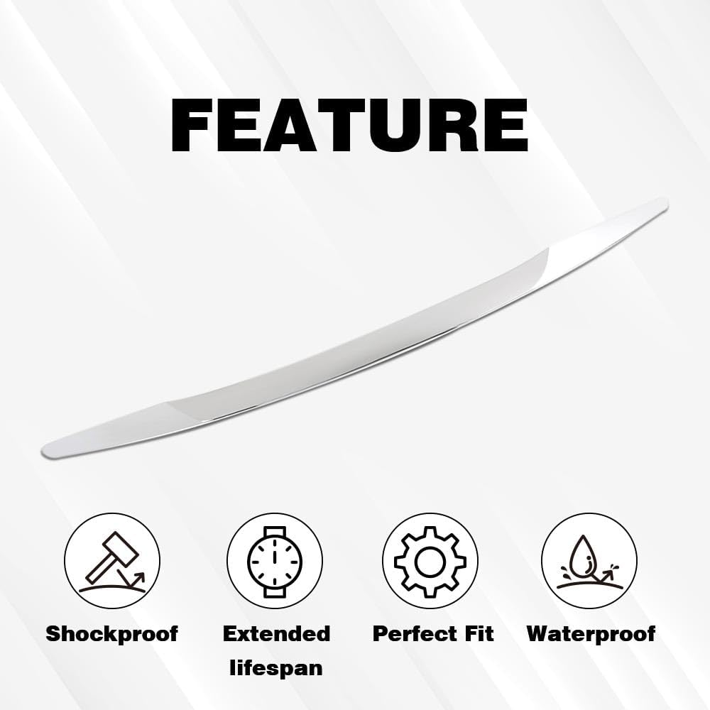 PIT66 Front Grille Hood Moulding Fit Hyun.dai Sonata 2011-2013 Chrome Trim | Grill Fit Hyun.dai Sonata GL, GLS, Limited, SE (2011-2013) and 2.0T, 2.0T Limited (2011-2012). Replaces 863553S101, HY1235101
