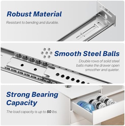 14 inch center mount drawer slides 4 pcs on a desk or shelf