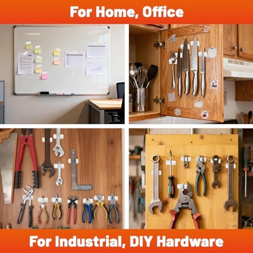 jiayi no drill cabinet door magnets, 50 pack, close-up detail