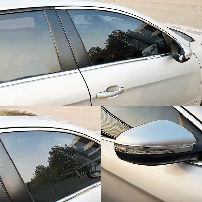16Ft Chrome Silver Extra Thick Auto Molding Trim Universal Bumper Window Door Body Side Decorative Strip Scratch-Proof (Width: 5/16inch [8mm])