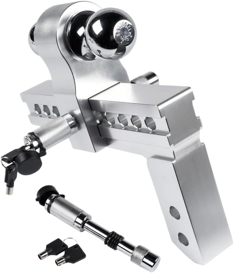 Adjustable Trailer Hitch 2 Inch Receiver 10 Inch Drop Rise 12500 LBS