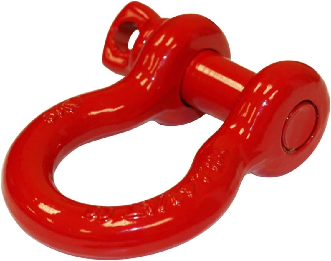 Smittybilt 13047R D-Ring Shackle 3/4" Threaded Pin 4.75 Ton Rating Red