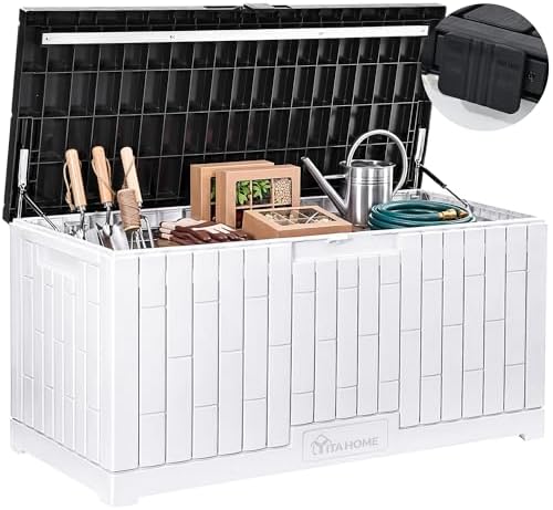 yitahome 120 gallon outdoor storage deck box, view 9
