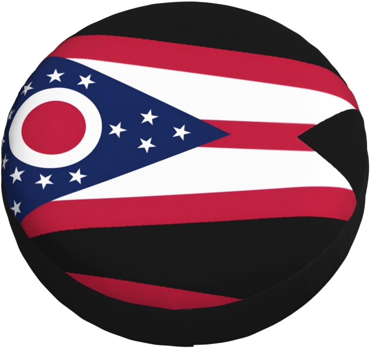 Ohio State Flag Print Universal Spare Tire Cover for RV, Jeep | Wheel Protector Fits Rv, Trailer, Jeep, Shield Tires From Sun, Dirt And Rain For Outdoor Storage
