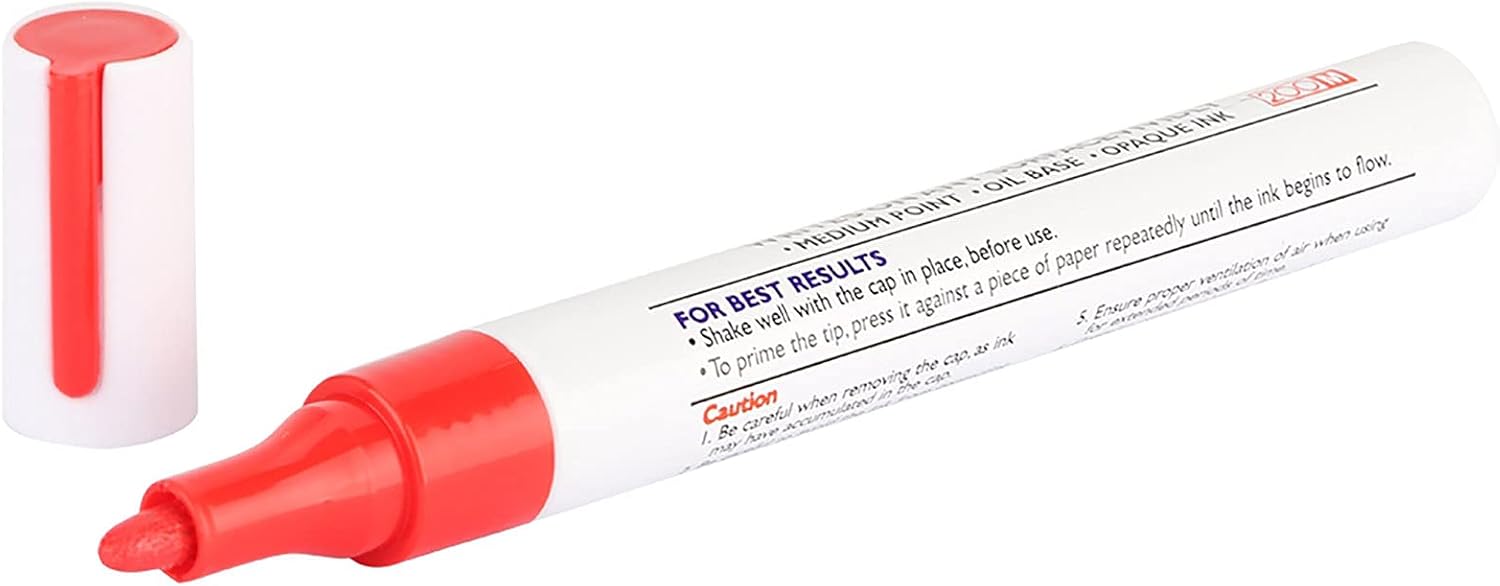 Qqmora Car Tire Paint Pen, Marking Pen Car Tire Paint Pen Not Easy to Fade Drying Tire Paint Pen (Red),car paint supplies