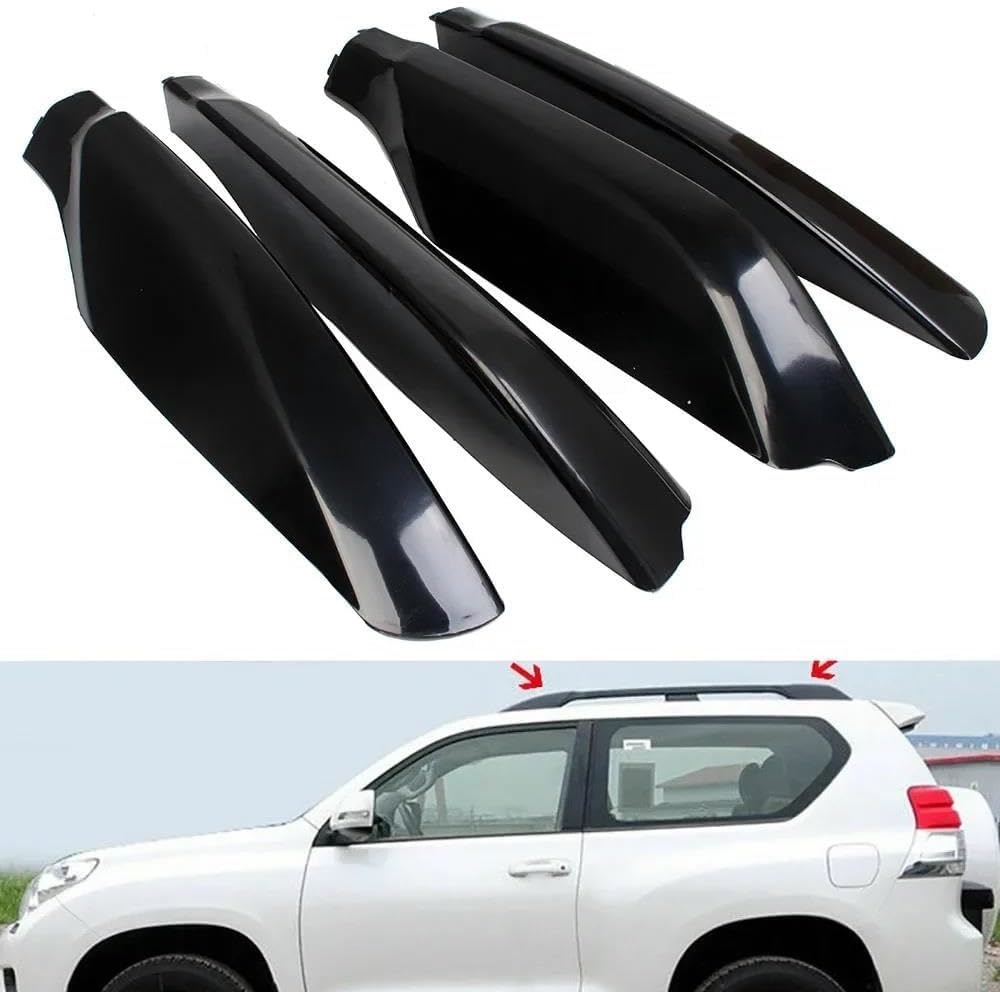 Rooftop Cargo Carrier 4pcs Roof Rack Cover Roof Bar Roof Rail End Shell Replace for Toyota for Land for Cruiser for Prado 150 for FJ150 2010-2019 Roof Racks Boxes