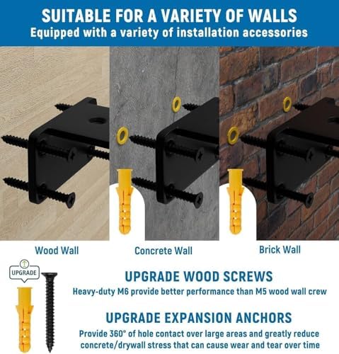 leopo 8 inch 12 pack floating shelf brackets, side view