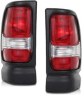 PIT66 Tail Lights Assembly Fit Dodge Ram 1500 2500 3500 Truck 1994-2002 | Fit Dodge Ram 1500 2500 3500 Truck 1994-2002 Rear Lights Lamps Drive & Passenger Side Red Lens Reverse light Smoke Lens