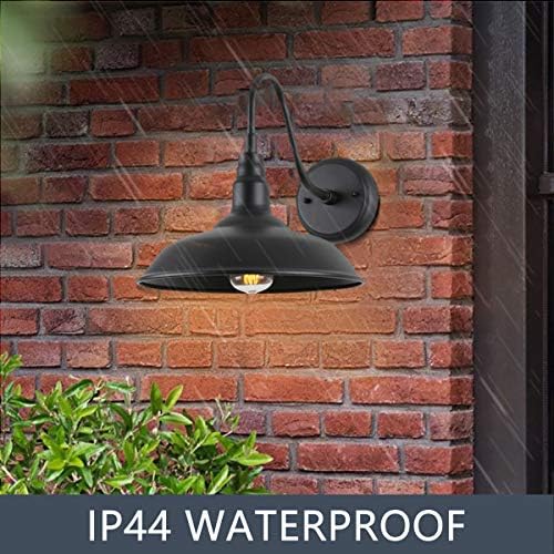 black gooseneck barn light for farmhouse 10 inch, view 9