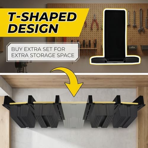 overhead garage storage rack, ceiling mounted tote storage, package contents