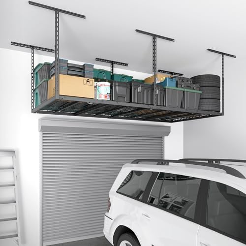 4x8 ft overhead garage storage rack,750lbs weight capacity on a desk or shelf