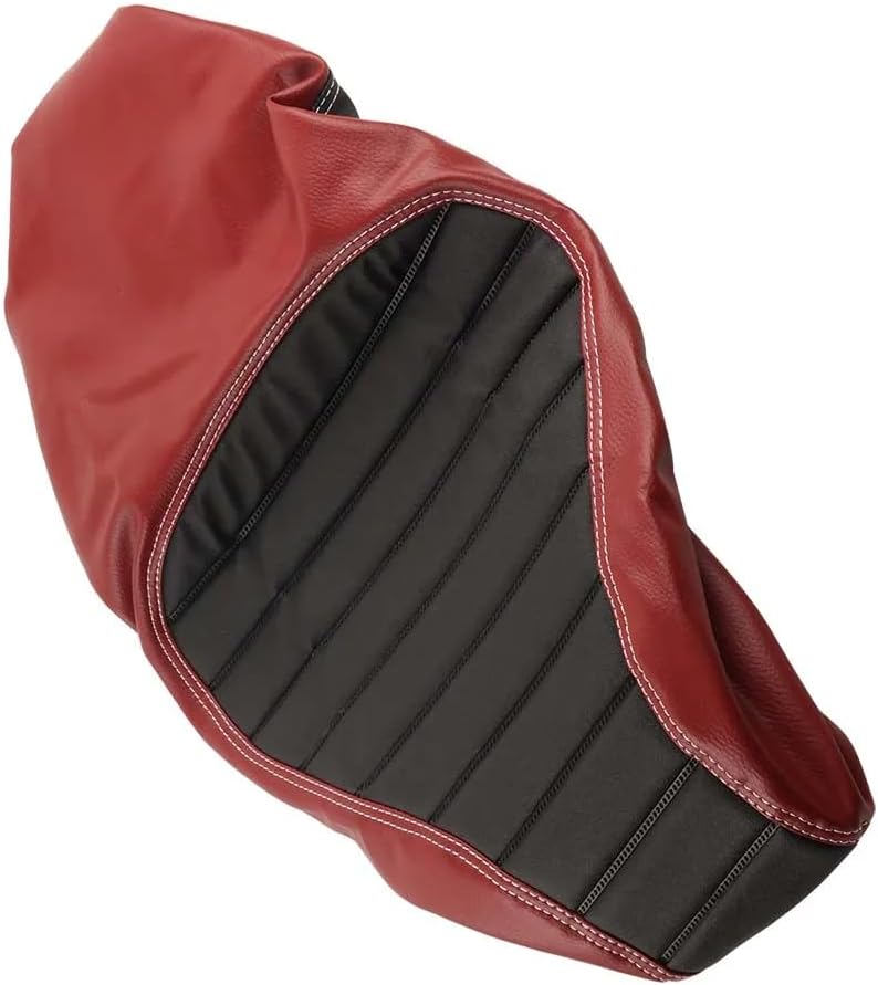 for Vespa Primavera Sprint 125 250 150 50 Leather Seat Cushion Thickened Sponge Insulation Seat Cover Protector (RED)