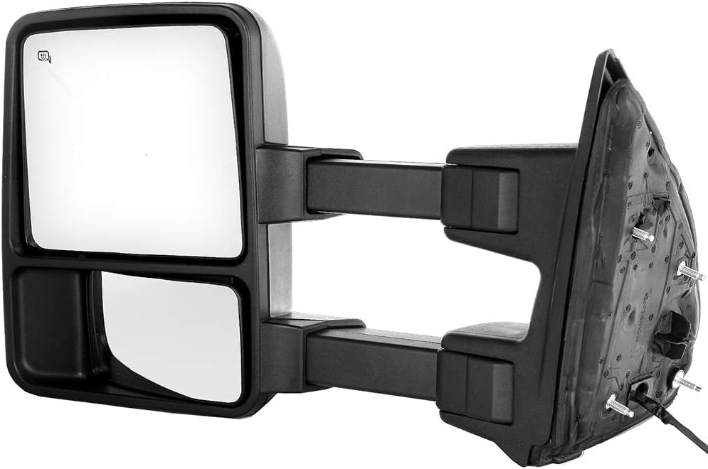 Driver Side Heated Towing Mirrors Fits 2008-2016 for Ford for F-250 for F-350 for F-450 for F-550 Super Duty, Power Adjusted View Mirror with Turn Signal Indicator