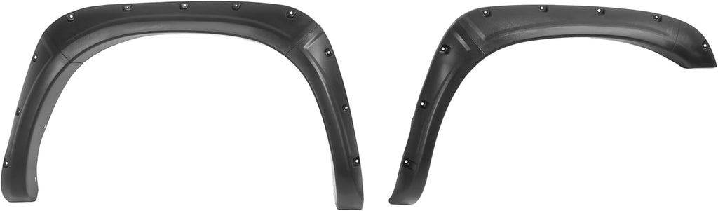 4Pcs Fender Flares Set Compatible with 2002-2009 Dodge Ram 1500 2500 3500 (Not Fit 06-09 8ft Bed Models) with Fleetside 76.3 inch Bed Pocket Riveted Front & Rear Wheel Arch Cover Protector