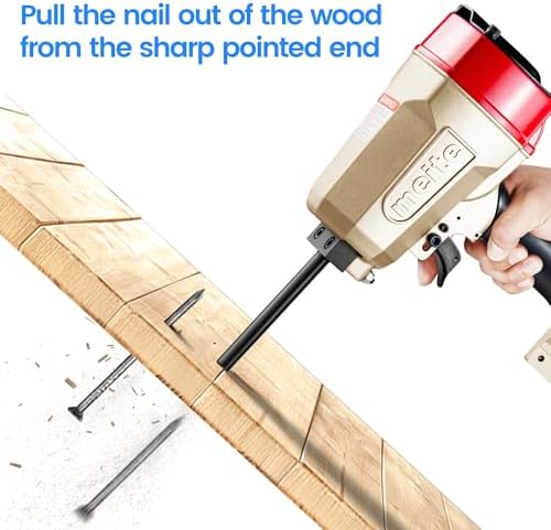 meite bw100 pneumatic nail remover 9-16 gauge denailer shown in use