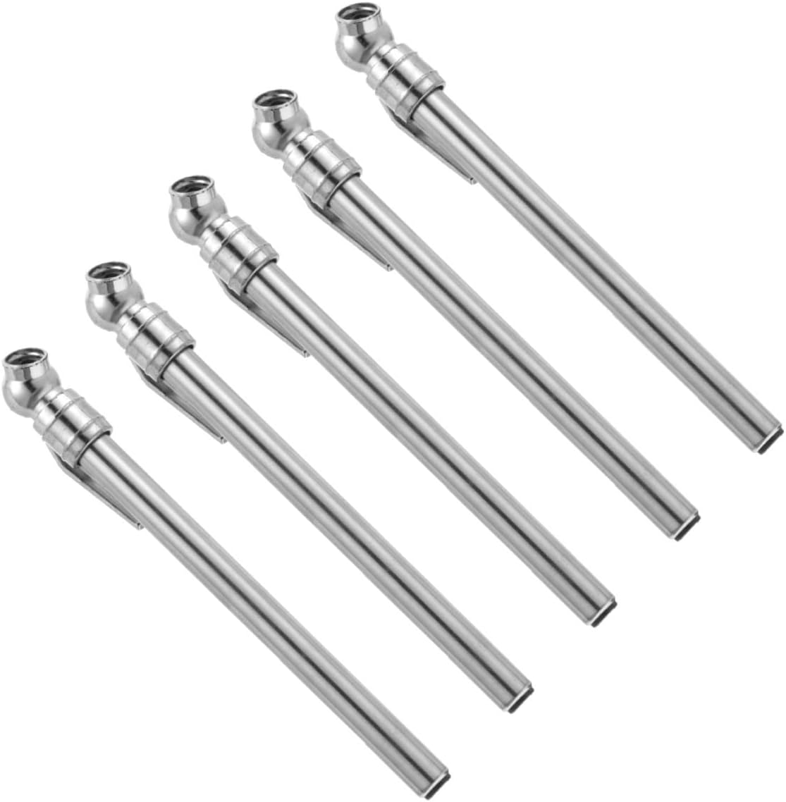POPETPOP Portable Tire Pressure Gauge Pen 5pcs Silver Car Tire Pressure Gauge Pencil Automotive Repair Tool