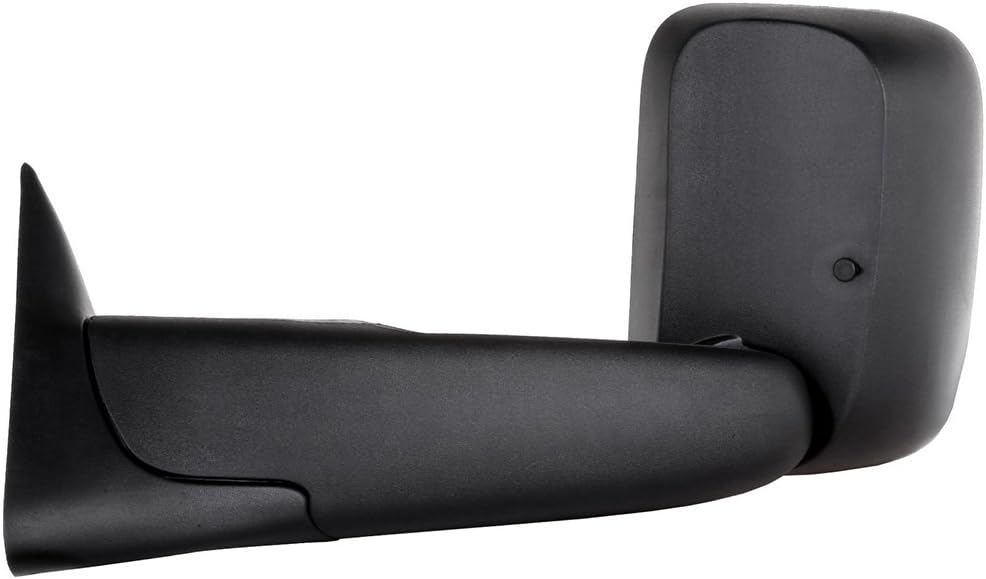 Towing Mirror Fit for 1994-2001 For Dodge For Ram/For Ram 1500 2500 3500 with Manual Adjusted No Heated No Turn Signal Light Black Tow Mirror Left Side