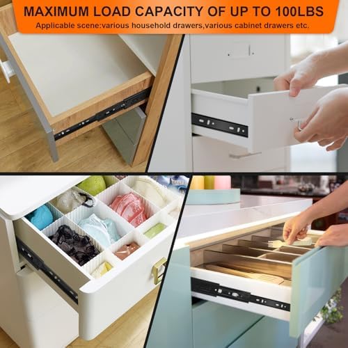 20 inch drawer slides 4 pairs (8pcs) 3, close-up detail
