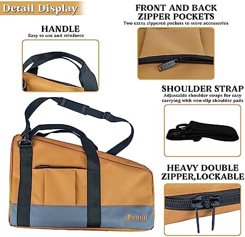 kunn framing nailer bag with adjustable shoulder strap,dual, close-up detail
