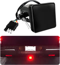 15 LED Brake Light Trailer Hitch Cover, Super Bright Automotive Lens Square Tail Light, Waterproof Tow Hitch Brake Turn Lights Universal Fit 2" Receiver, Car Accessories