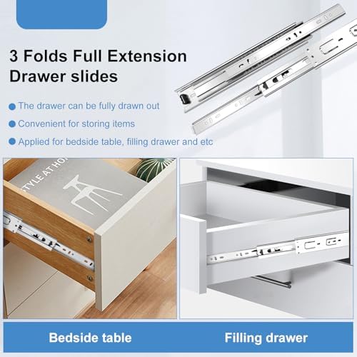 20 inch drawer slides 4 pairs (8pcs) full showing dimensions