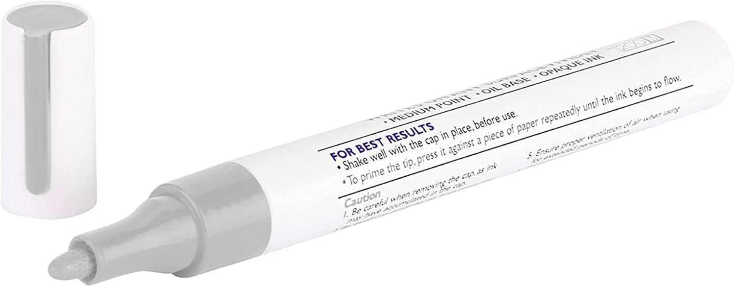 Qqmora Car Tire Paint Pen, Marking Pen Car Tire Paint Pen Not Easy to Fade Drying Tire Paint Pen (Silver Color),car paint supplies