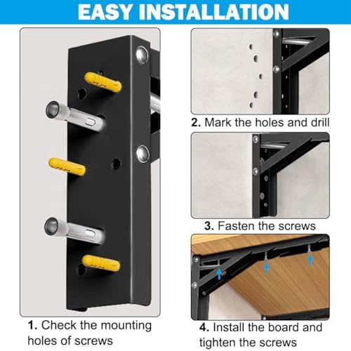 redcall 24inch floating shelf bracket,garage heavy duty folding, package contents