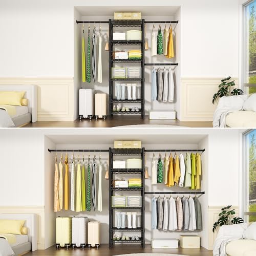 ulif m5 wall mounted clothes garment rack, heavy, close-up detail
