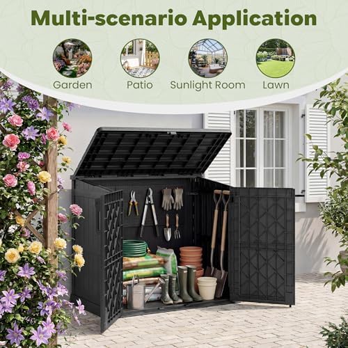 lhbcraft waterproof outdoor storage box 36 cu ft on a desk or shelf