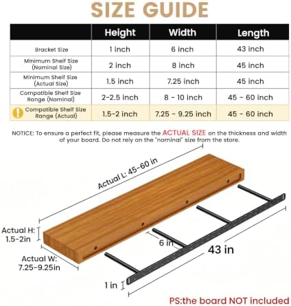 floating shelf bracket heavy duty,decorative floating shelf hardware shown in use