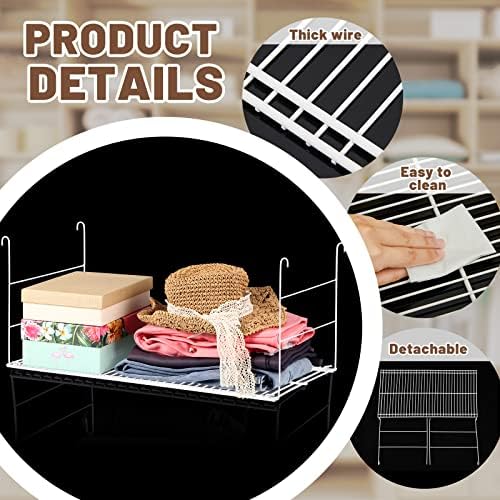 amylove 4 pieces 24 inch hanging closet shelves, side view