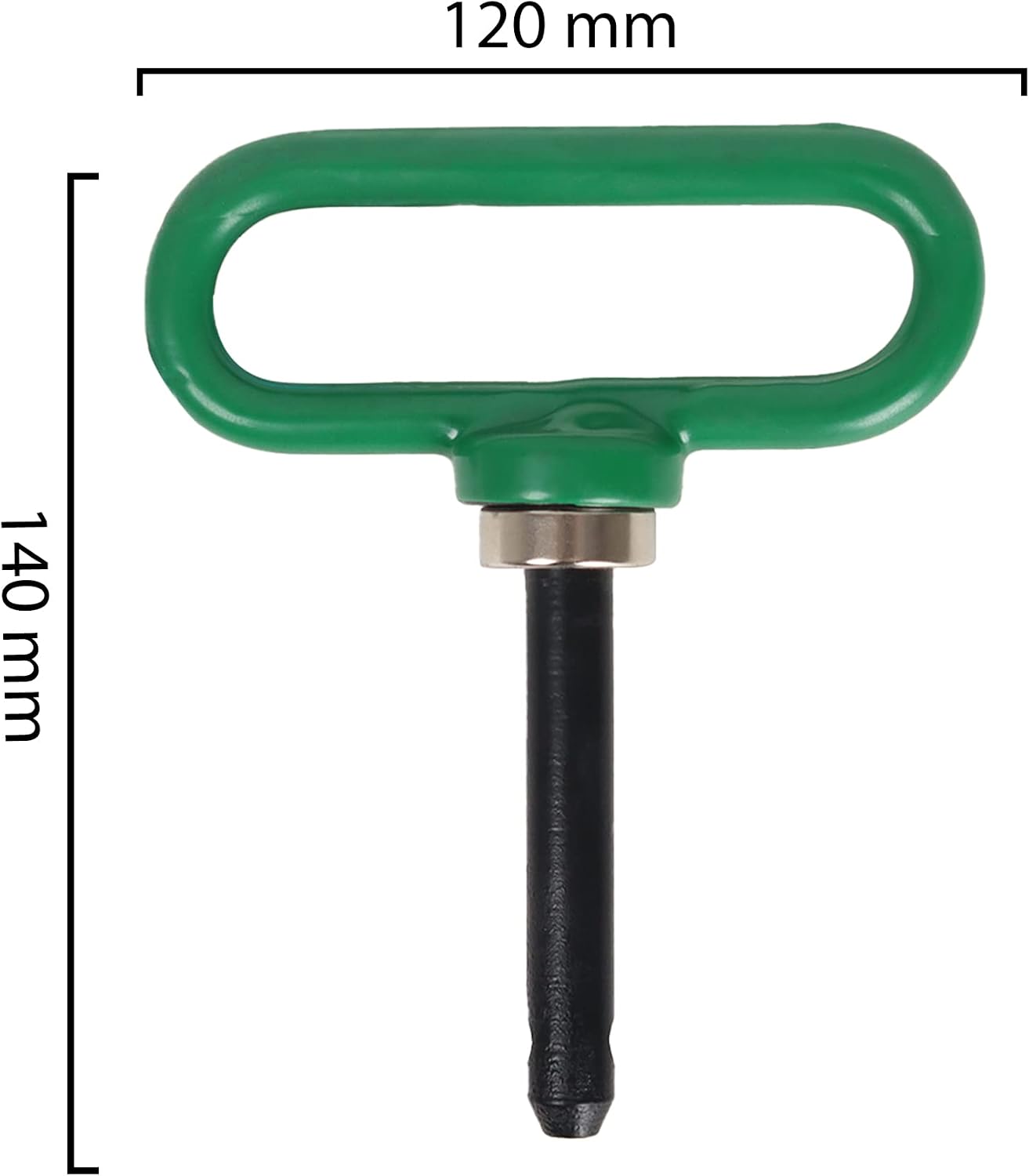 Lawn Mower Magnetic Hitch pin with Clip Ultra Strong Neodymium Magnet Trailer Gate Pin for Simple One Handed Hook On & Off -2pack