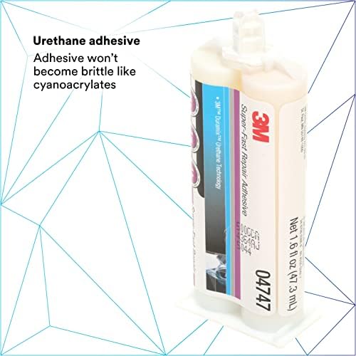 3m super-fast repair adhesive, 04747, 1.6 fl oz, front angle view