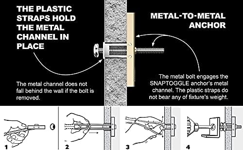 toggler snaptoggle bm8 toggle anchors for m8 fasteners, side view