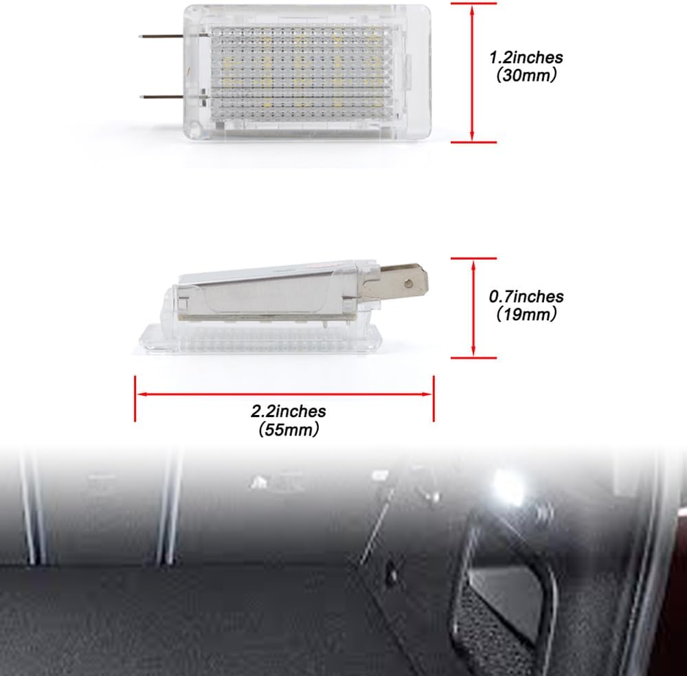 nsautolighting Full LED Trunk Cargo Area Light Assembly for VW Golf Jetta MK1 MK2 Passat B3 Pickup Super Bright White Interior Courtesy Luggage Compartment Lamp