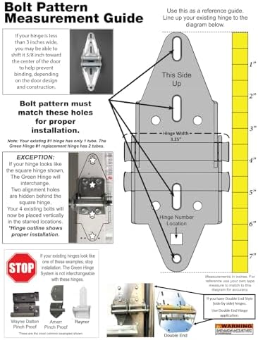 energy saving garage door hinge - 4 panel, close-up detail
