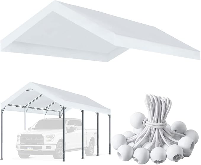 10'x20' Upgraded Carport Replacement Top Canopy Cover by Vanteriam