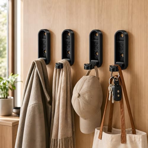 folding coat hooks, zinc alloy foldable wall hooks on a desk or shelf