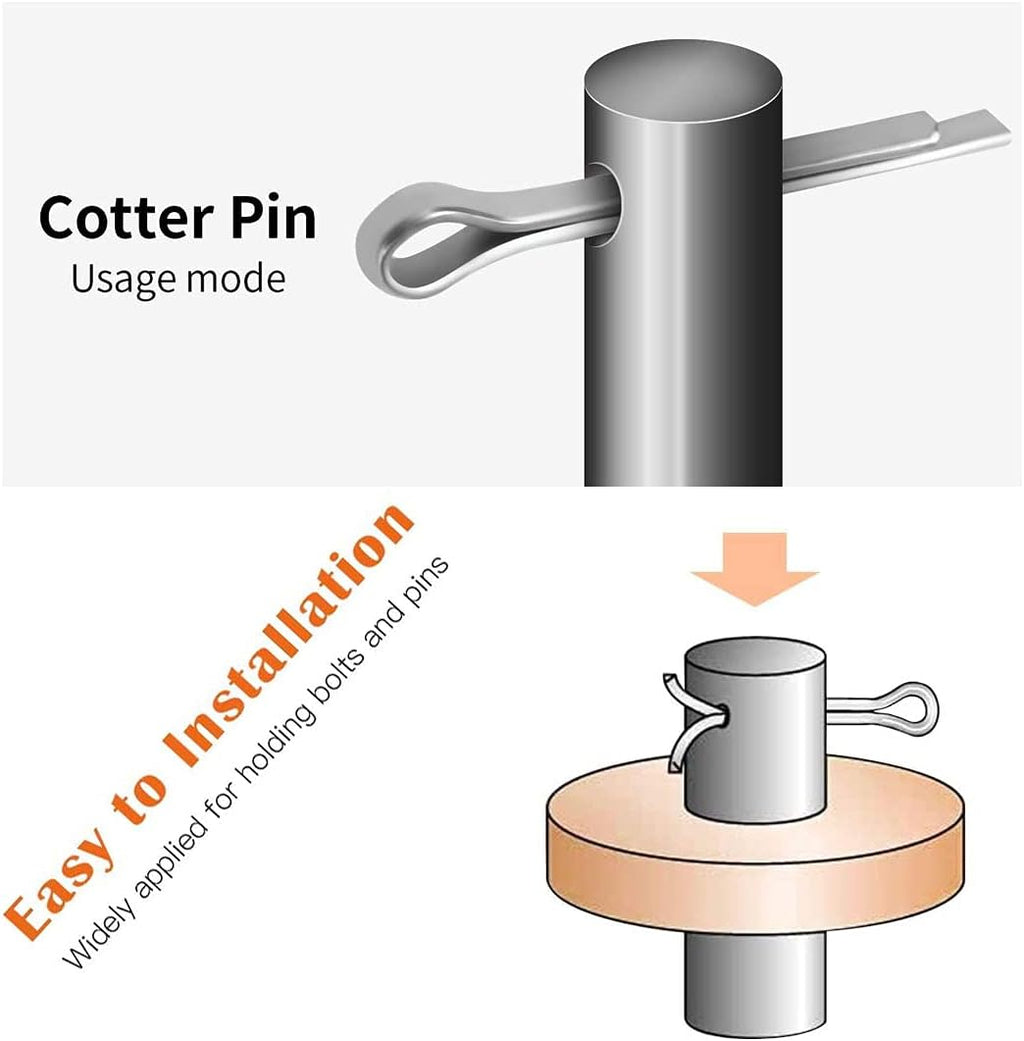 Cotter Pin Assortment Kit, SpzcdZa 555pcs Steel Cotter Pins Clip Key Fastner Fitting Assortment Kit for Automotive Mechanics Small Engine Repair Mechanics, Car Garage, Power Equipment, Cars, Trucks