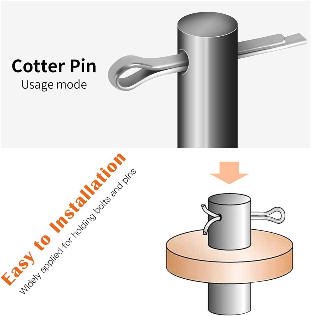 Cotter Pin Assortment Kit, SpzcdZa 555pcs Steel Cotter Pins Clip Key Fastner Fitting Assortment Kit for Automotive Mechanics Small Engine Repair Mechanics, Car Garage, Power Equipment, Cars, Trucks