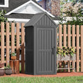 fancyango outdoor resin storage cabinet sturdy all-weather shed, main product view