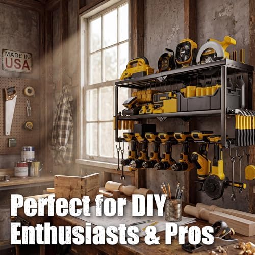 320lbs power tool organizer wall mount with charging, package contents