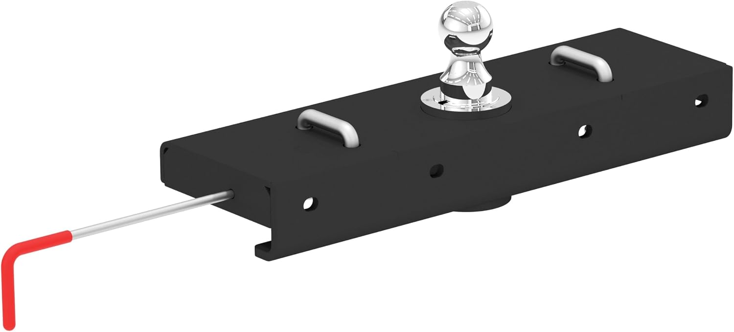 CURT 60611 Double Lock EZr Gooseneck Hitch with 2-5/16-Inch Flip-and-Store Ball, 30,000 lbs