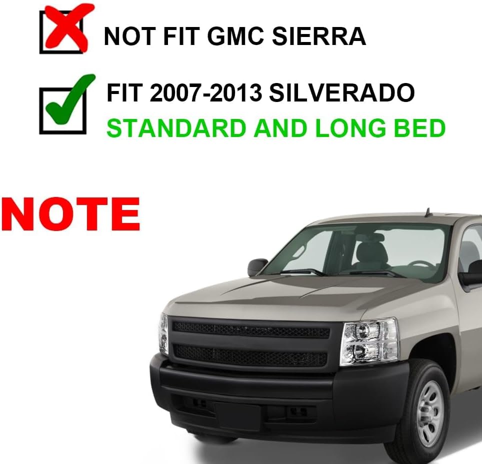 GRAND ORANGE Fender Flares kits Compatible With Chevy Silverado 1500 2014-2018 /Fit Chevy Silverado 2500HD 3500HD 2015-2019 (6.5' and 8' Long bed, Factory Style) Textured