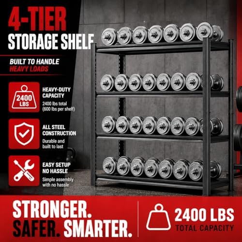garage shelving, 2400 lbs heavy duty metal storage, package contents